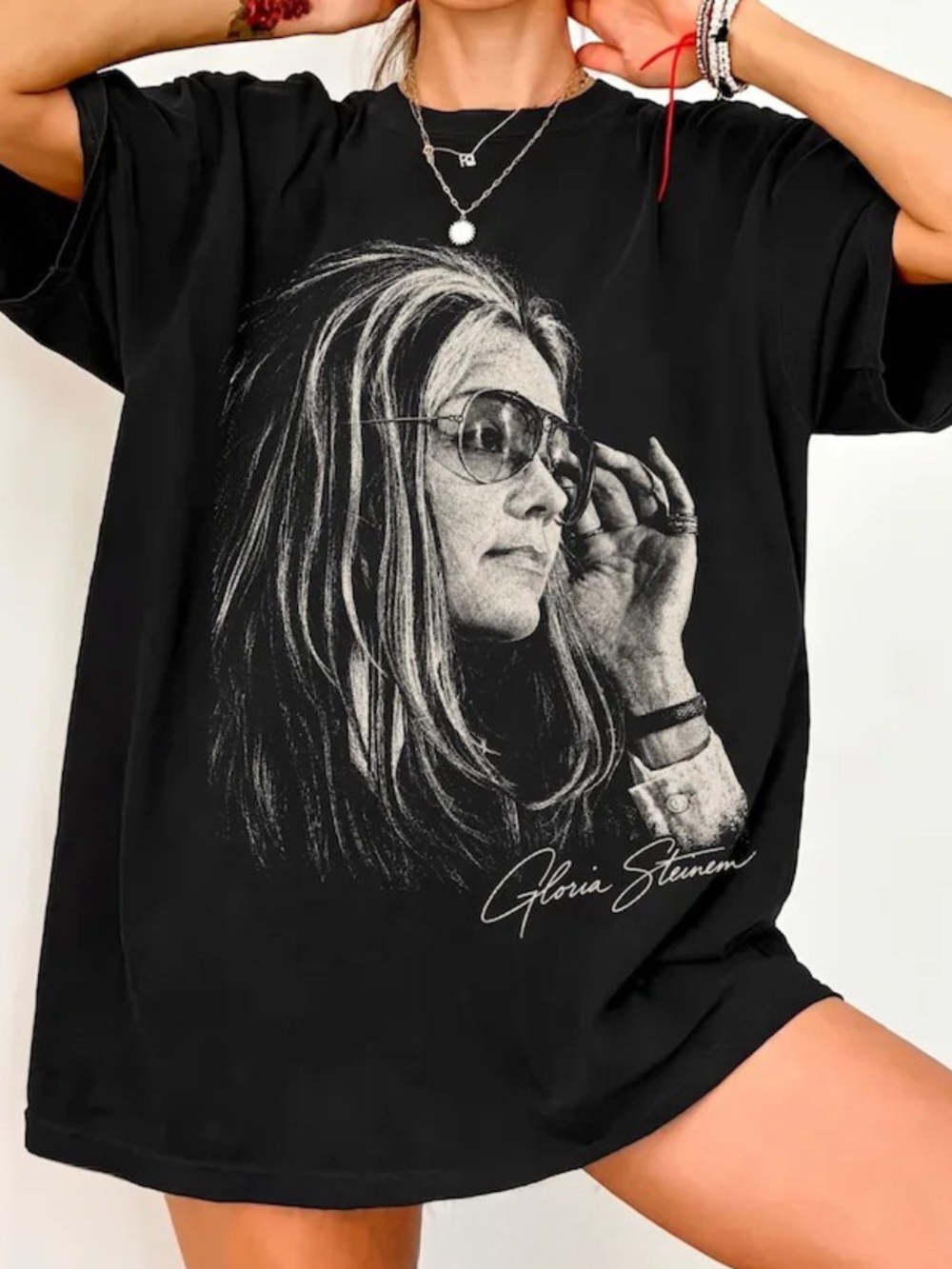 Black Feminist Gloria Steinem Graphic Tee - Unisex Retro Women’s History Gift